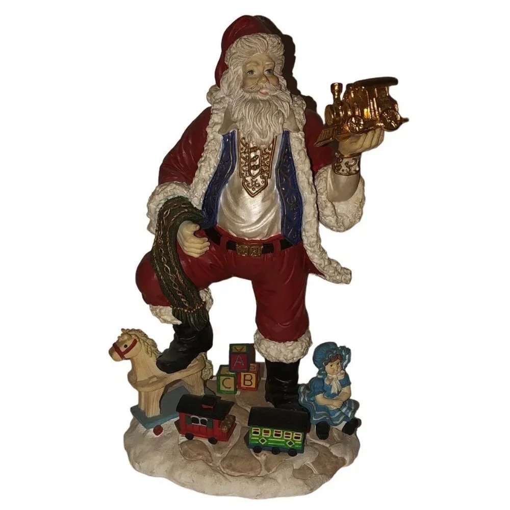 Vtg '93 Hamilton Collection 8.5" JOLLY OLD ST NICK Int'l Santa Figurine Collecti